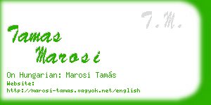 tamas marosi business card